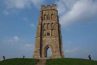 The Tower of the ruined church on Glastonbury Tor