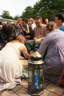 The Glastonbury Unity Candle at a Ceremony